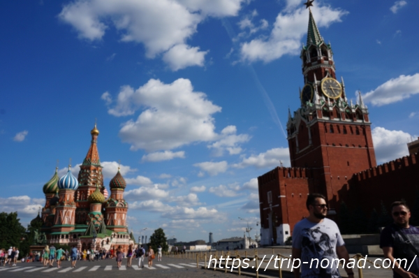 ロシアモスクワ『聖ワシリー大聖堂』赤の広場から