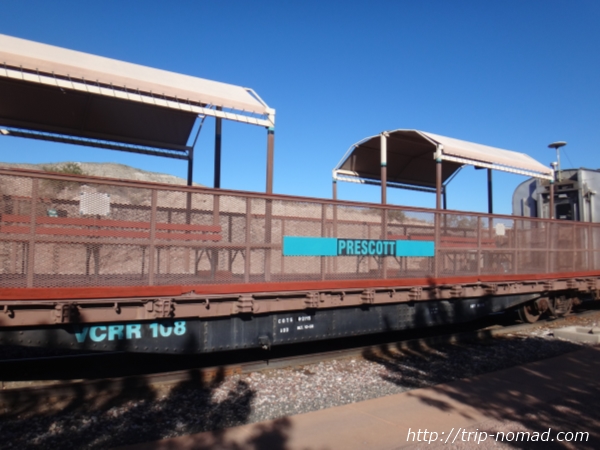『ヴェルデキャニオン鉄道（Verde Canyon Railroad）』見学用車両画像