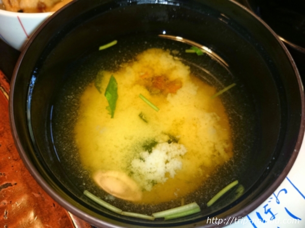 箱根湯本「萬翠楼 福住」朝食お味噌汁画像