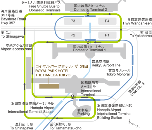 羽田空港『ロイヤルパークホテル ザ 羽田』地図画像