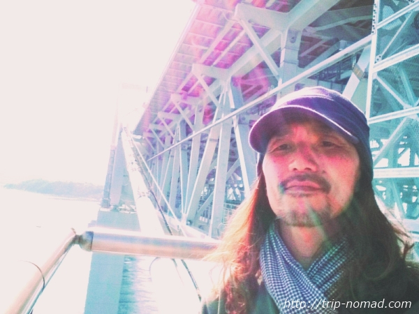 『明石海峡大橋』と記念撮影画像